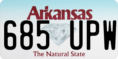 AR license plate 685UPW