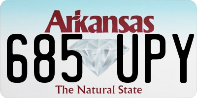 AR license plate 685UPY