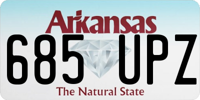 AR license plate 685UPZ