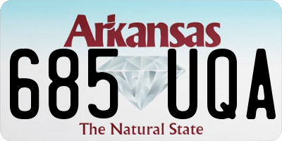 AR license plate 685UQA