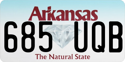 AR license plate 685UQB