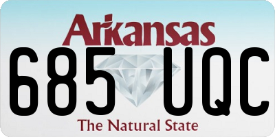 AR license plate 685UQC