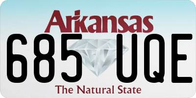 AR license plate 685UQE