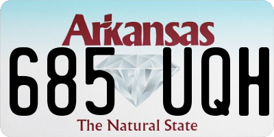 AR license plate 685UQH