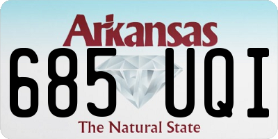 AR license plate 685UQI