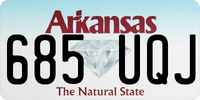 AR license plate 685UQJ