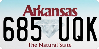 AR license plate 685UQK