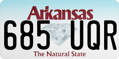 AR license plate 685UQR