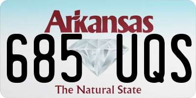 AR license plate 685UQS