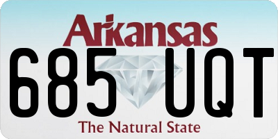 AR license plate 685UQT