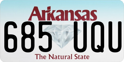 AR license plate 685UQU
