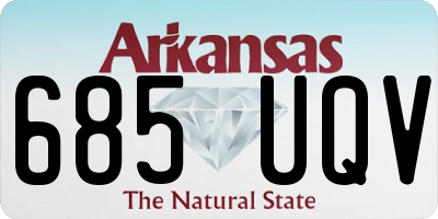 AR license plate 685UQV