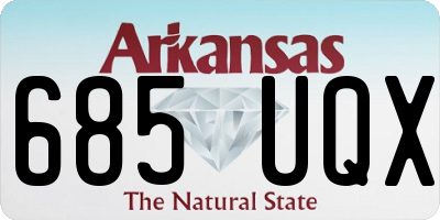 AR license plate 685UQX