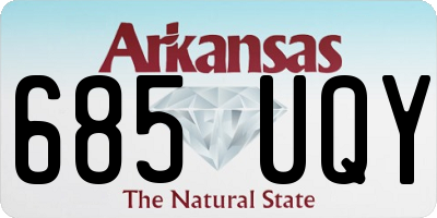 AR license plate 685UQY