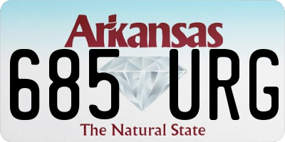 AR license plate 685URG