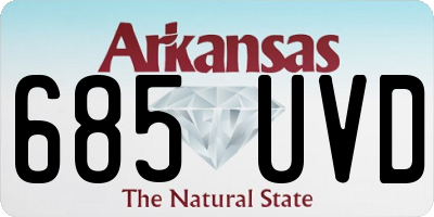 AR license plate 685UVD