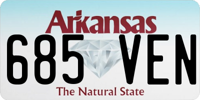 AR license plate 685VEN