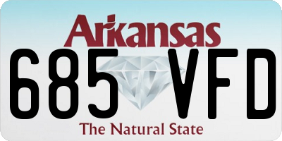 AR license plate 685VFD