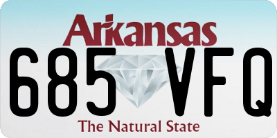 AR license plate 685VFQ