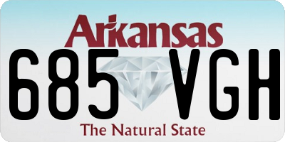 AR license plate 685VGH