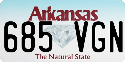 AR license plate 685VGN