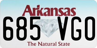 AR license plate 685VGO