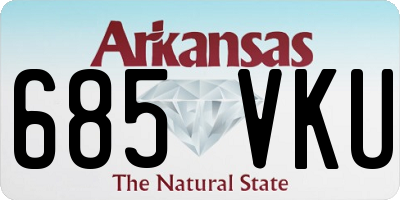 AR license plate 685VKU