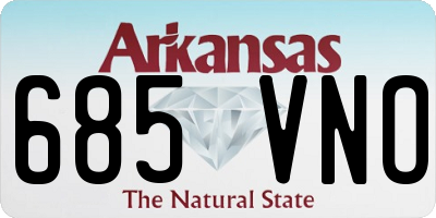 AR license plate 685VNO