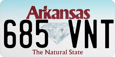 AR license plate 685VNT