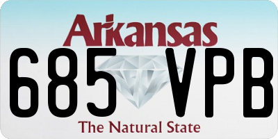 AR license plate 685VPB