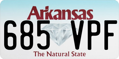 AR license plate 685VPF