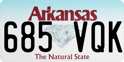AR license plate 685VQK