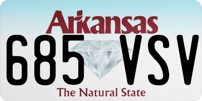 AR license plate 685VSV
