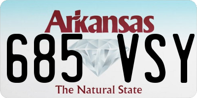 AR license plate 685VSY