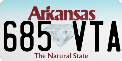 AR license plate 685VTA