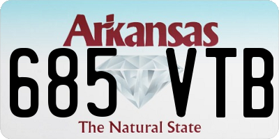 AR license plate 685VTB