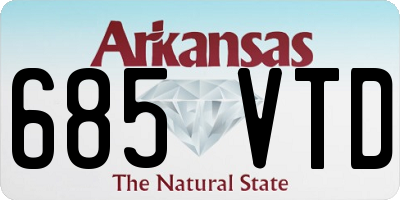 AR license plate 685VTD