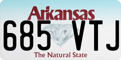 AR license plate 685VTJ