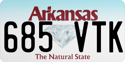 AR license plate 685VTK