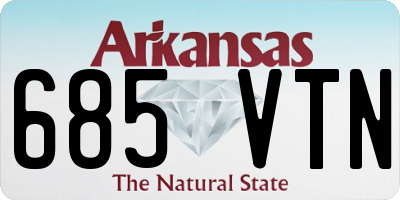 AR license plate 685VTN