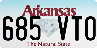 AR license plate 685VTO