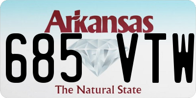 AR license plate 685VTW