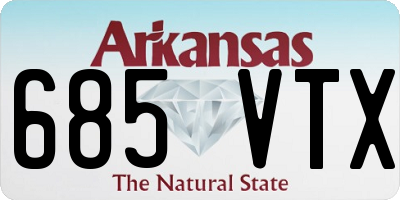 AR license plate 685VTX