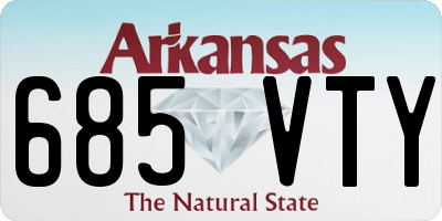 AR license plate 685VTY