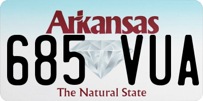 AR license plate 685VUA