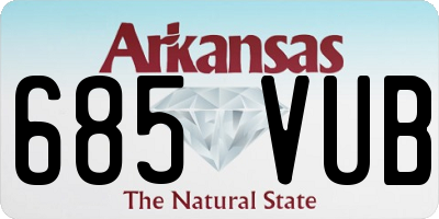 AR license plate 685VUB