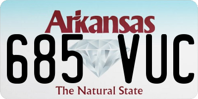 AR license plate 685VUC
