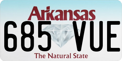 AR license plate 685VUE