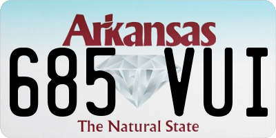 AR license plate 685VUI