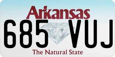 AR license plate 685VUJ